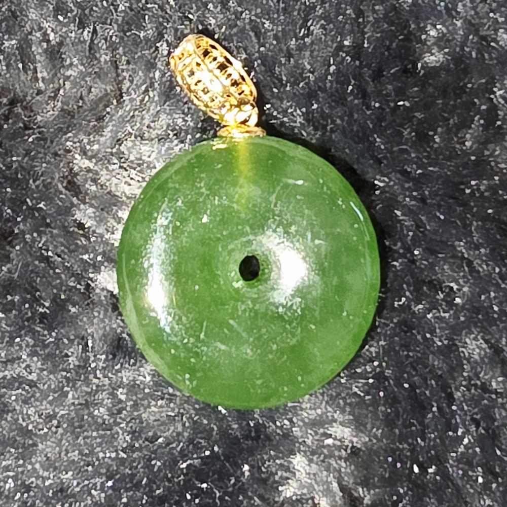 🪷Jade Pendant 18k Money Catcher